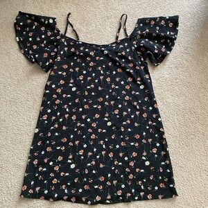 Cold shoulder sweetheart neck swing dress